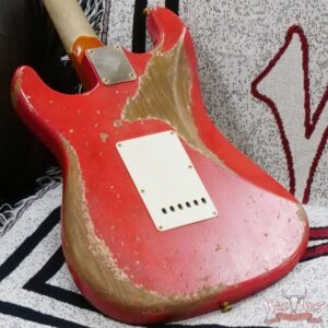 Fender Custom Shop Levi Perry Masterbuilt 1962 Stratocaster Brazilian Rosewood Board Heavy Relic Fiesta Red with Gold Hardware - Image 14