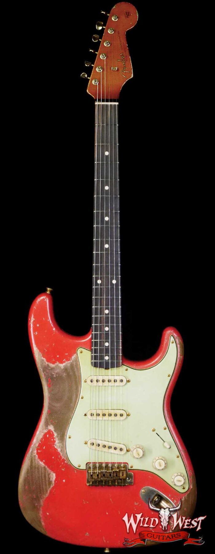 Fender Custom Shop Levi Perry Masterbuilt 1962 Stratocaster Brazilian Rosewood Board Heavy Relic Fiesta Red with Gold Hardware - Image 1