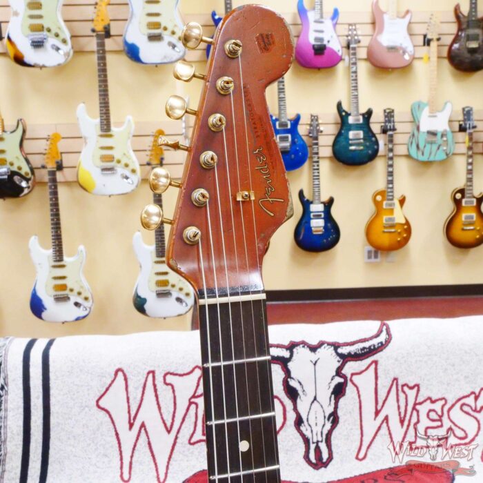 Fender Custom Shop Levi Perry Masterbuilt 1962 Stratocaster Brazilian Rosewood Board Heavy Relic Vintage White with Gold Hardware - Image 7