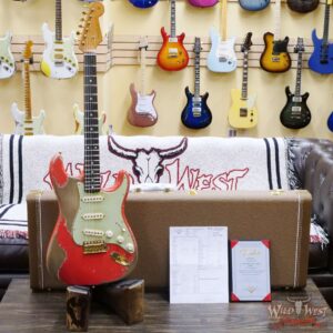 Fender Custom Shop Levi Perry Masterbuilt 1962 Stratocaster Brazilian Rosewood Board Heavy Relic Fiesta Red with Gold Hardware - Image 6