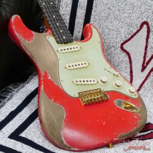 Fender Custom Shop Levi Perry Masterbuilt 1962 Stratocaster Brazilian Rosewood Board Heavy Relic Fiesta Red with Gold Hardware - Image 8