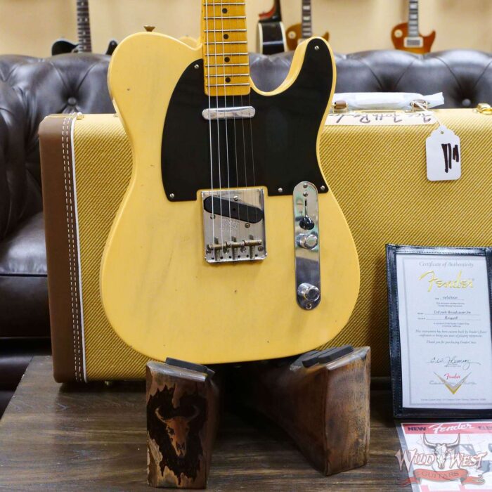 Fender Custom Shop Limited Edition 70th Anniversary Broadcaster (Telecaster) Journeyman Relic Nocaster Blonde R104408 - Image 9