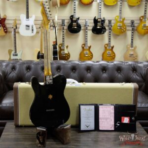 Fender Custom Shop Limited Editon Roasted Pine Double Esquire Thinline Custom Relic Semi-Hollow Maple Neck Aged Black Paisley - Image 10