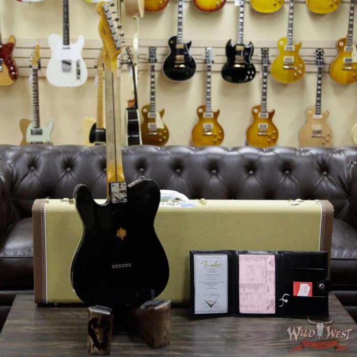 Fender Custom Shop Limited Editon Roasted Pine Double Esquire Thinline Custom Relic Semi-Hollow Maple Neck Aged Black Paisley - Image 10