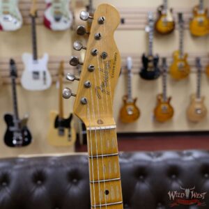 Fender Custom Shop Limited Editon Roasted Pine Double Esquire Thinline Custom Relic Semi-Hollow Maple Neck Aged Black Paisley - Image 4