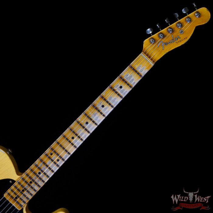 Fender Custom Shop Limited 50’s Pine Esquire Hand-Wound Pickup Super Heavy Relic Aged Nocaster Blonde 6.80 LBS - Image 4