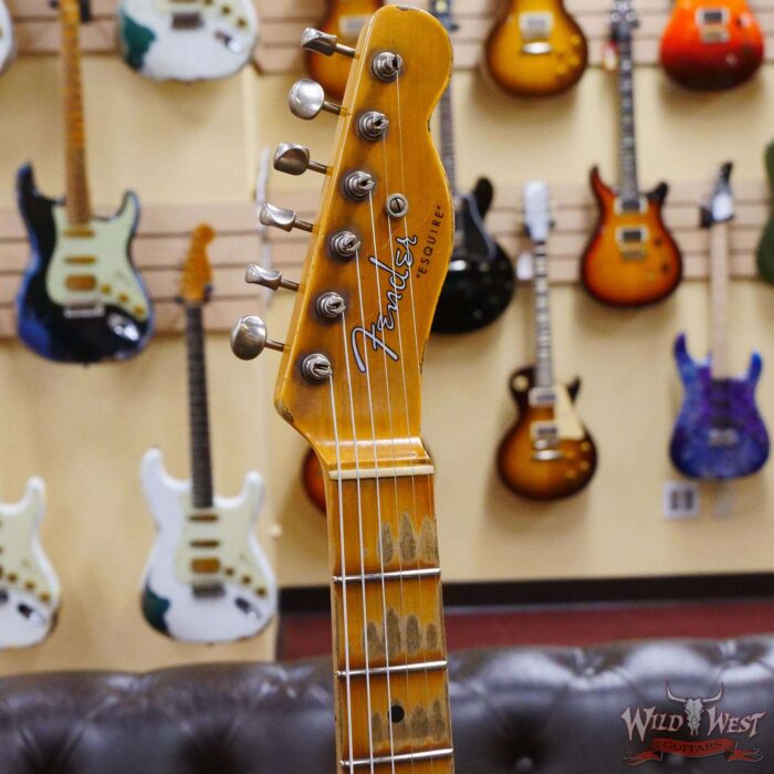 Fender Custom Shop Limited 50’s Pine Esquire Hand-Wound Pickup Super Heavy Relic Aged Nocaster Blonde 6.80 LBS - Image 7