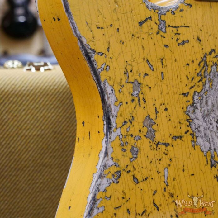 Fender Custom Shop Limited 50’s Pine Esquire Hand-Wound Pickup Super Heavy Relic Aged Nocaster Blonde 6.80 LBS - Image 13