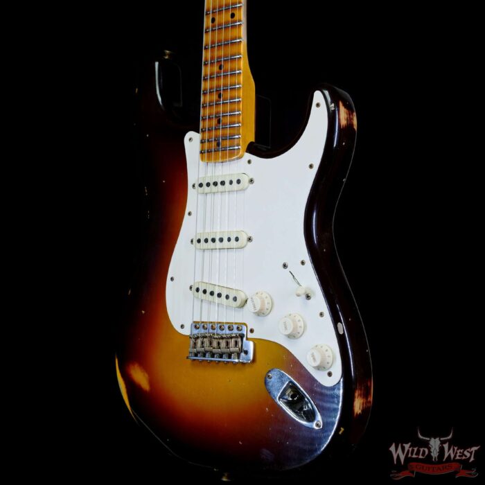 Fender Custom Shop Limited Edition Fat 50s Stratocaster Relic Wide Fade Chocolate 2-Color Sunburst - Image 2