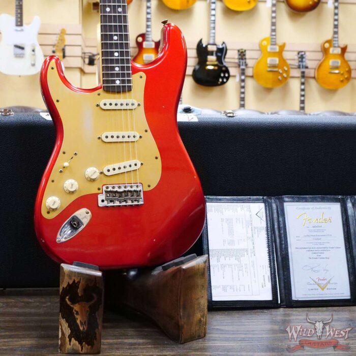 Fender Custom Shop Limited Edition Big Head Stratocaster Jouneyman Relic Hand-Wound Pickups Lefty Left-Handed Candy Apple Red - Image 7