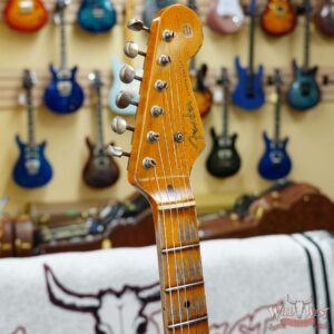 Fender Custom Shop Limited Edition 70th Anniversary 1954 Stratocaster Hardtail Super Heavy Relic Wide Fade 2 Tone Sunburst 6.90 LBS - Image 7
