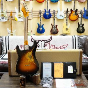 Fender Custom Shop Limited Edition 70th Anniversary 1954 Stratocaster Hardtail Super Heavy Relic Wide Fade 2 Tone Sunburst 6.90 LBS - Image 10