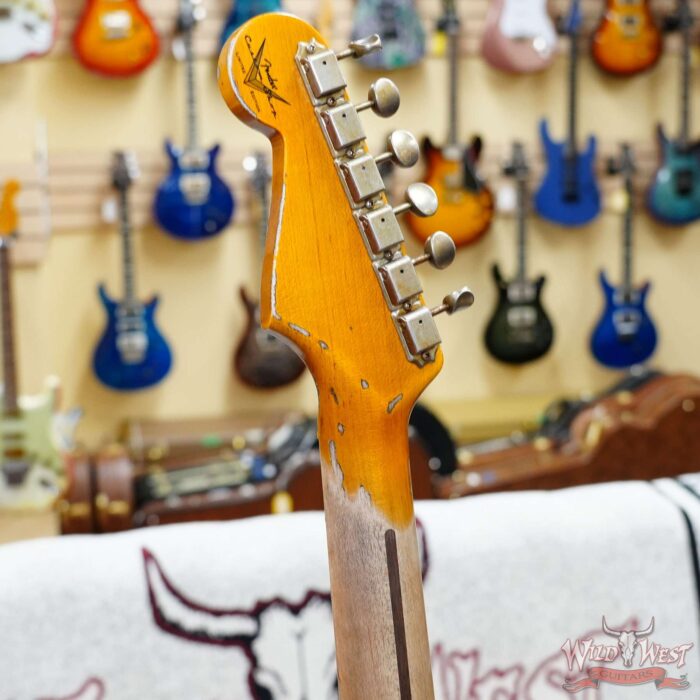 Fender Custom Shop Limited Edition 70th Anniversary 1954 Stratocaster Hardtail Super Heavy Relic Wide Fade 2 Tone Sunburst 6.90 LBS - Image 11