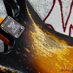 Fender Custom Shop Limited Edition 70th Anniversary 1954 Stratocaster Hardtail Super Heavy Relic Wide Fade 2 Tone Sunburst 6.90 LBS - Image 13