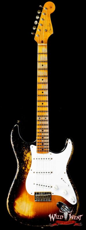 Fender Custom Shop Limited Edition 70th Anniversary 1954 Stratocaster Hardtail Super Heavy Relic Wide Fade 2 Tone Sunburst 6.90 LBS