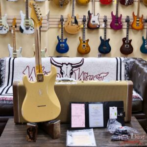 Fender Custom Shop Limited Edition 70th Anniversary 1954 Stratocaster Hardtail Relic Nocaster Blonde with Black Pickguard & Gold Hardware 7.10 LBS - Image 10