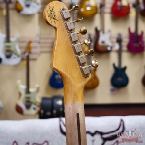 Fender Custom Shop Limited Edition 70th Anniversary 1954 Stratocaster Hardtail Relic Nocaster Blonde with Black Pickguard & Gold Hardware 7.10 LBS - Image 11