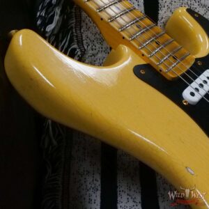 Fender Custom Shop Limited Edition 70th Anniversary 1954 Stratocaster Hardtail Relic Nocaster Blonde with Black Pickguard & Gold Hardware 6.90 LBS - Image 9