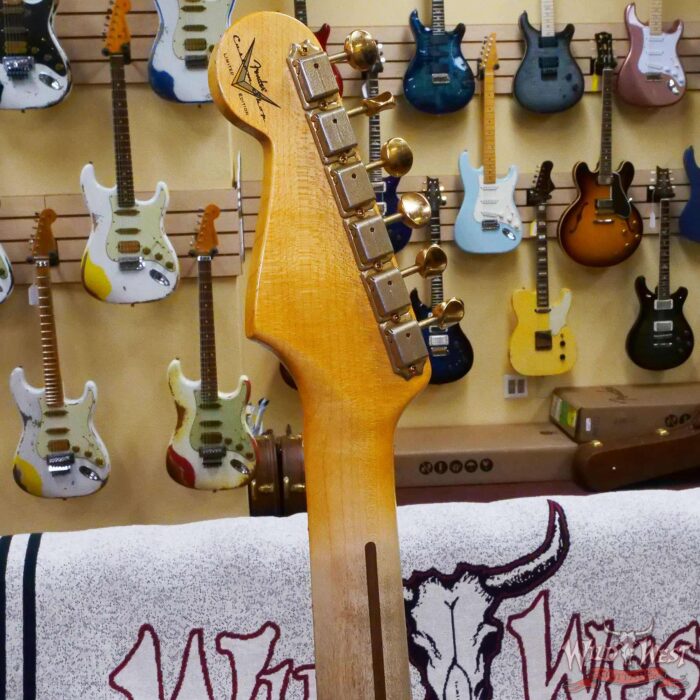 Fender Custom Shop Limited Edition 70th Anniversary 1954 Stratocaster Hardtail Relic Nocaster Blonde with Black Pickguard & Gold Hardware 6.90 LBS - Image 11