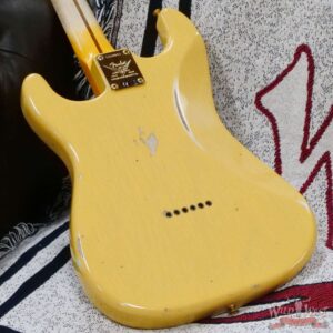 Fender Custom Shop Limited Edition 70th Anniversary 1954 Stratocaster Hardtail Relic Nocaster Blonde with Black Pickguard & Gold Hardware 6.90 LBS - Image 12