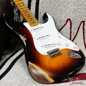 Fender Custom Shop Limited Edition 70th Anniversary 1954 Stratocaster Hardtail Heavy Relic Wide Fade 2 Tone Sunburst 6.90 LBS - Image 8