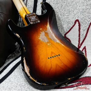 Fender Custom Shop Limited Edition 70th Anniversary 1954 Stratocaster Hardtail Heavy Relic Wide Fade 2 Tone Sunburst 6.90 LBS - Image 12