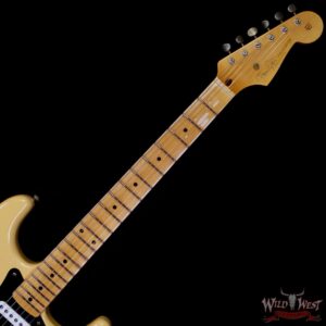Fender Custom Shop Limited Edition 70th Anniversary 1954 Hardtail Stratocaster Journeyman Relic Nocaster Blonde with Black Pickguard 7.20 LBS - Image 4