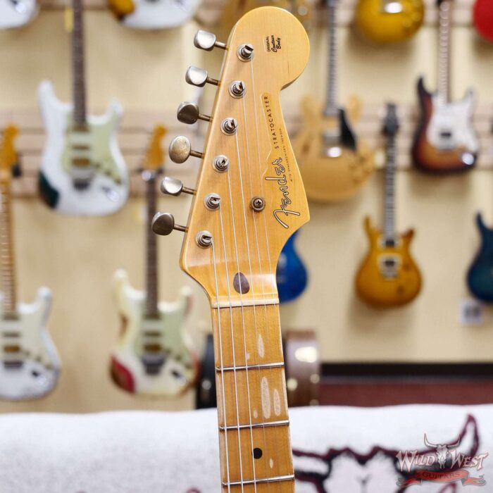 Fender Custom Shop Limited Edition 70th Anniversary 1954 Hardtail Stratocaster Journeyman Relic Nocaster Blonde with Black Pickguard 7.20 LBS - Image 7