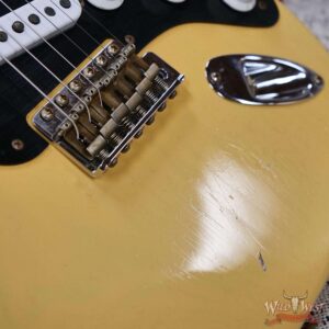 Fender Custom Shop Limited Edition 70th Anniversary 1954 Hardtail Stratocaster Journeyman Relic Nocaster Blonde with Black Pickguard 7.20 LBS - Image 9