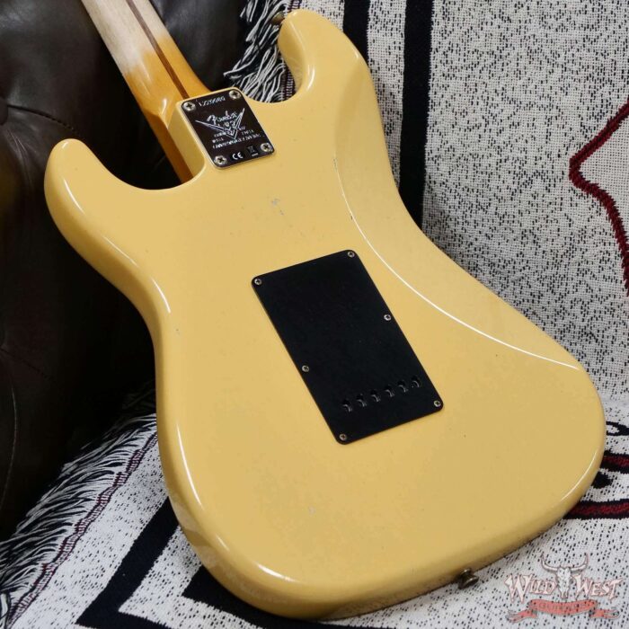 Fender Custom Shop Limited Edition 70th Anniversary 1954 Hardtail Stratocaster Journeyman Relic Nocaster Blonde with Black Pickguard 7.20 LBS - Image 12