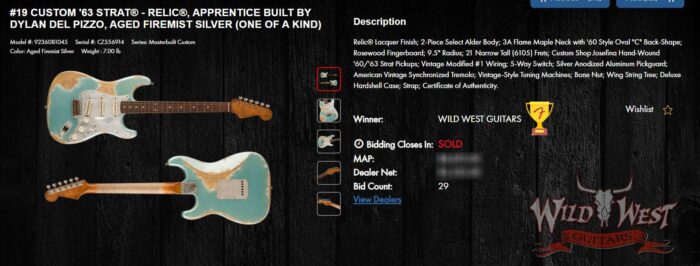 Fender Custom Shop Dylan Del Pizzo Apprentice Built 1963 Stratocaster 3A Flame Maple Neck Josefina Hand-Wound Pickups Heavy Relic Aged Firemist Silver (ONE OF A KIND) - Image 15