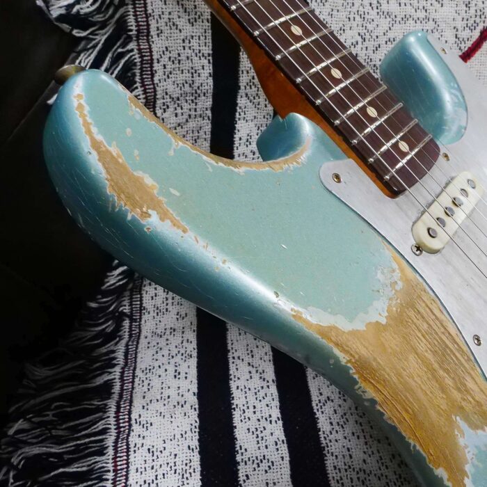 Fender Custom Shop Dylan Del Pizzo Apprentice Built 1963 Stratocaster 3A Flame Maple Neck Josefina Hand-Wound Pickups Heavy Relic Aged Firemist Silver (ONE OF A KIND) - Image 9