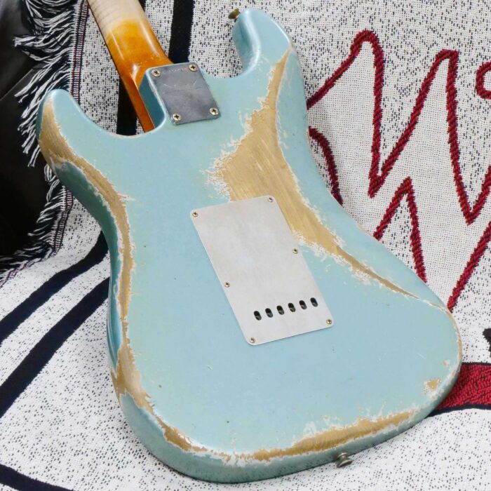 Fender Custom Shop Dylan Del Pizzo Apprentice Built 1963 Stratocaster 3A Flame Maple Neck Josefina Hand-Wound Pickups Heavy Relic Aged Firemist Silver (ONE OF A KIND) - Image 12