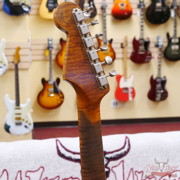 Fender Custom Shop Andy Hicks Masterbuilt 1961 Stratocaster Roasted Flame Maple Neck Brazilian Rosewood Board Relic 3-Color Sunburst - Image 10
