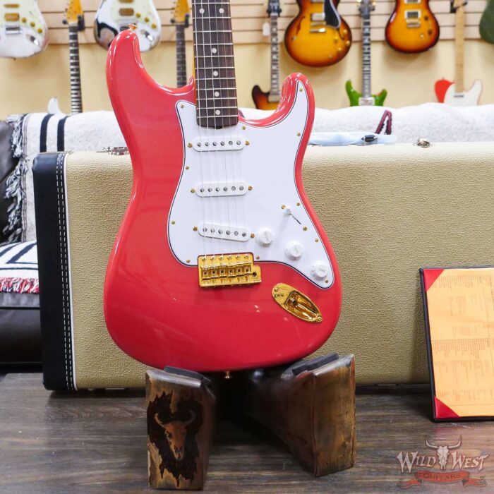 Fender Custom Shop Austin MacNutt Masterbuilt 1960 Stratocaster NOS Fiesta Red with Gold Hardware - Image 8