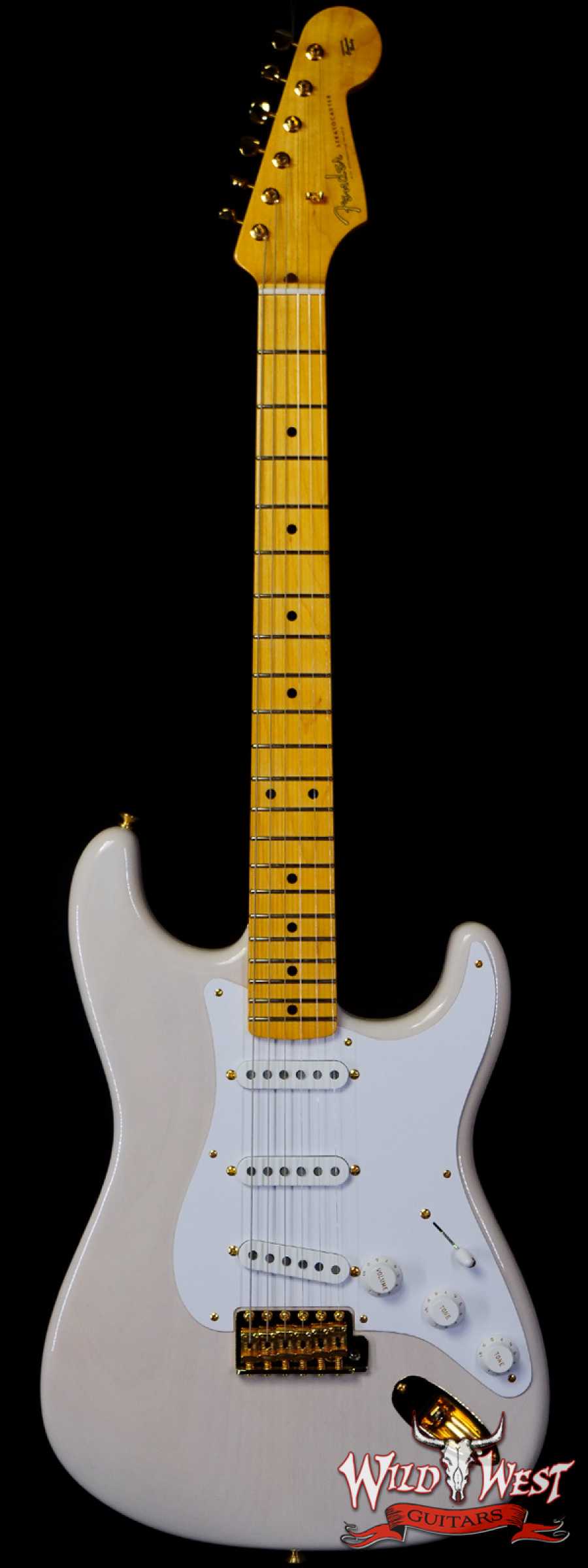 fendercs-mbam-57strat-r125359-main__wwg_large.jpg Fender Custom Shop Austin MacNutt Masterbuilt 1957 Stratocaster NOS White Blonde with Gold Hardware (Mary Kaye Blonde) - Image 1