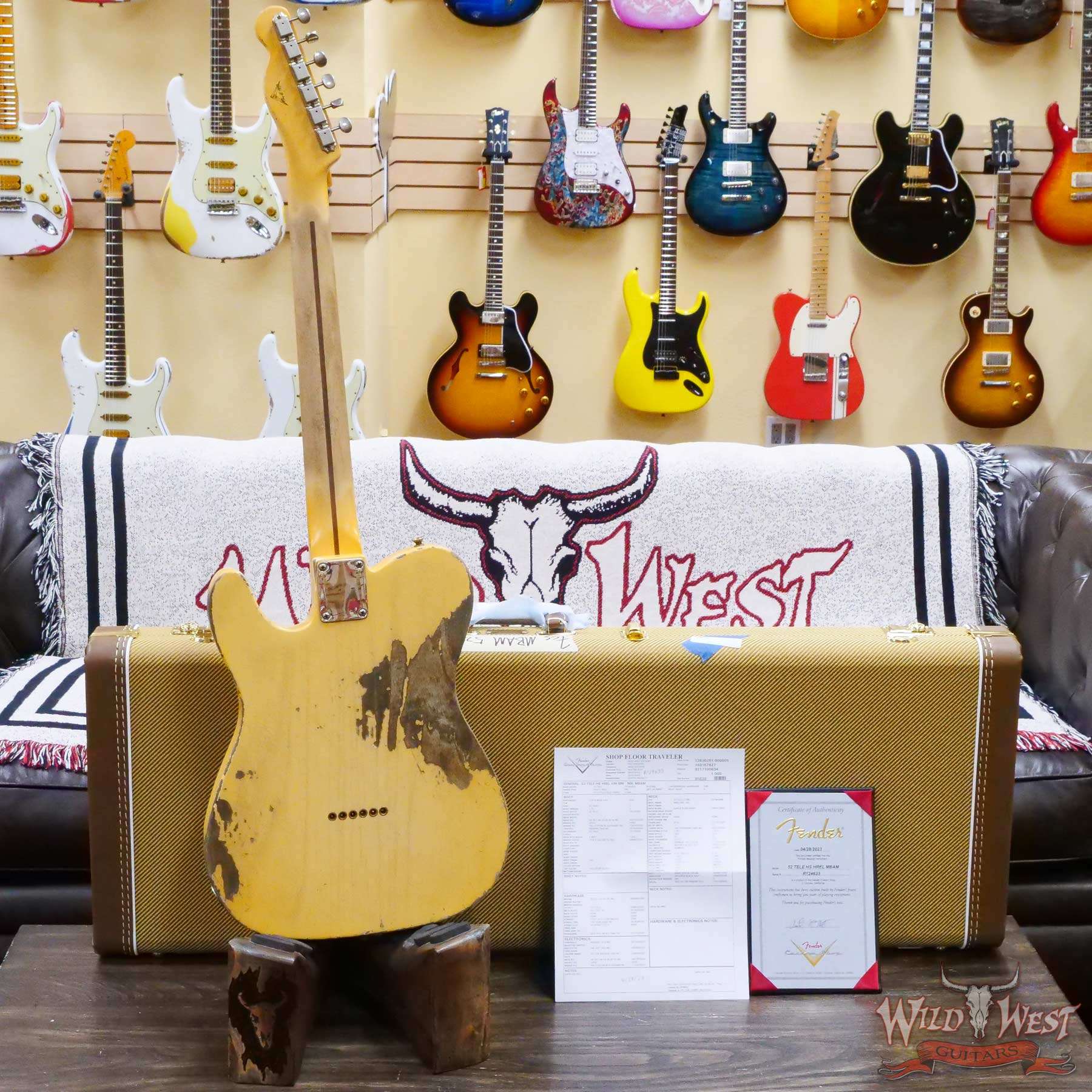 fendercs-mbam-r124633-d6__wwg.jpg Fender Custom Shop Austin MacNutt Masterbuilt 1952 Telecaster HS Hand-Wound Pickup Heavy Relic Nocaster Blonde - Image 11