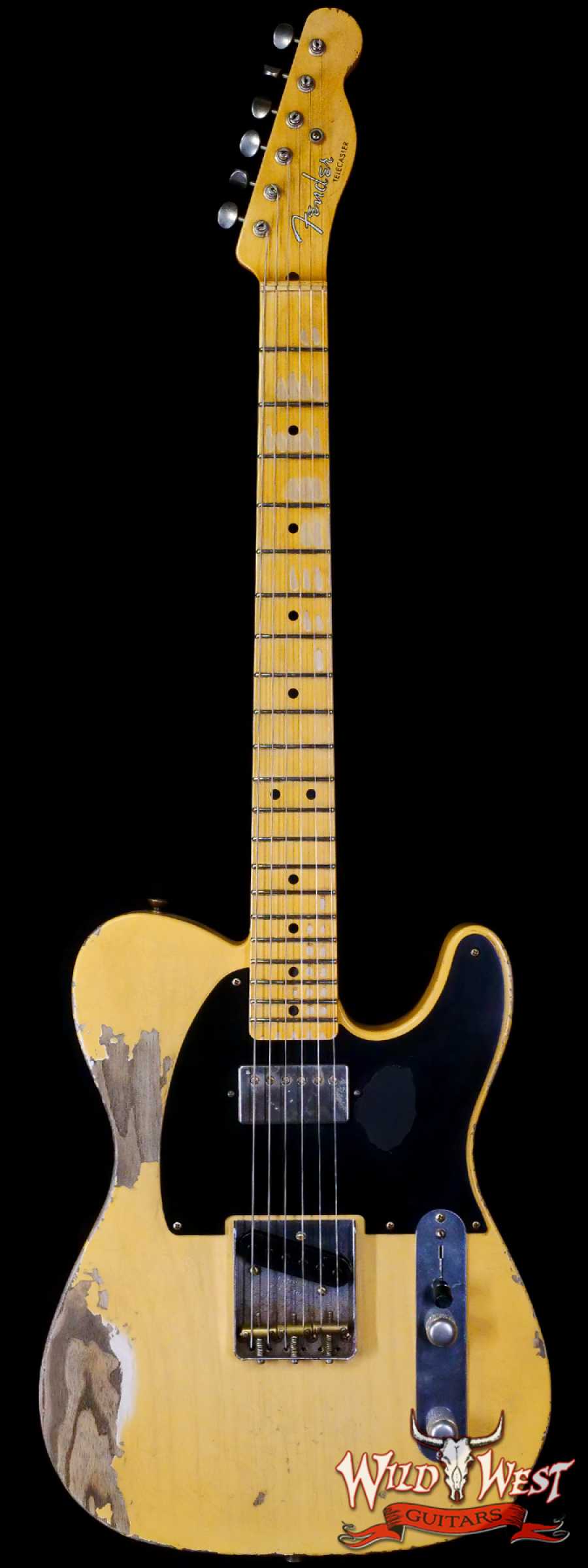 fendercs-mbam-r124633-main__wwg_large.jpg Fender Custom Shop Austin MacNutt Masterbuilt 1952 Telecaster HS Hand-Wound Pickup Heavy Relic Nocaster Blonde - Image 1
