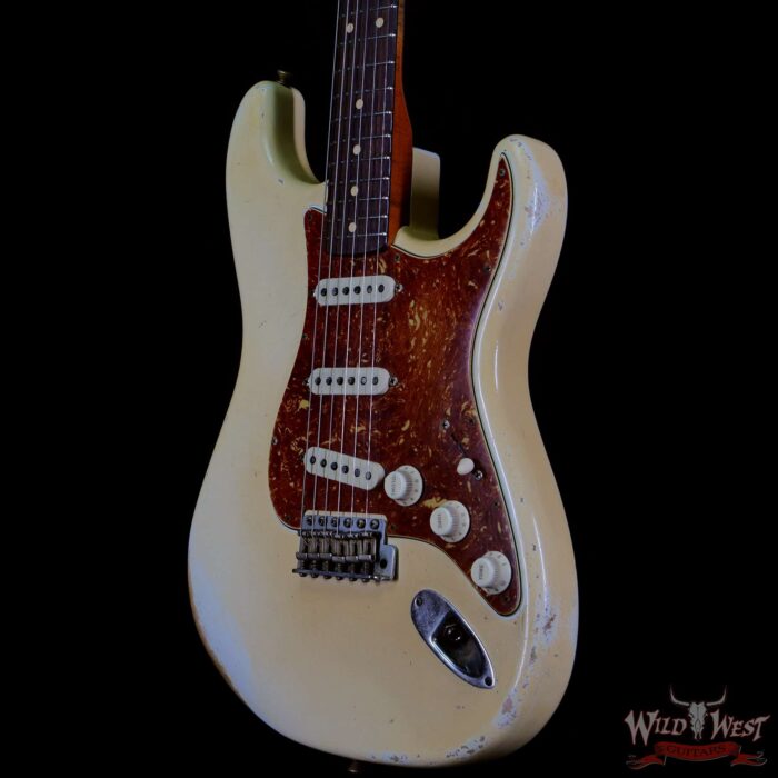 Fender Custom Shop 2021 Summer Event Tony Corona Apprentice Masterbuilt 1960 Stratocaster Josefina Hand-Wound Pickups 3A Flame Neck Heavy Relic Vintage White - Image 2