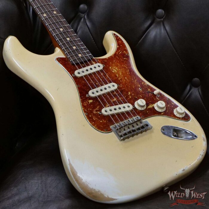 Fender Custom Shop 2021 Summer Event Tony Corona Apprentice Masterbuilt 1960 Stratocaster Josefina Hand-Wound Pickups 3A Flame Neck Heavy Relic Vintage White - Image 8