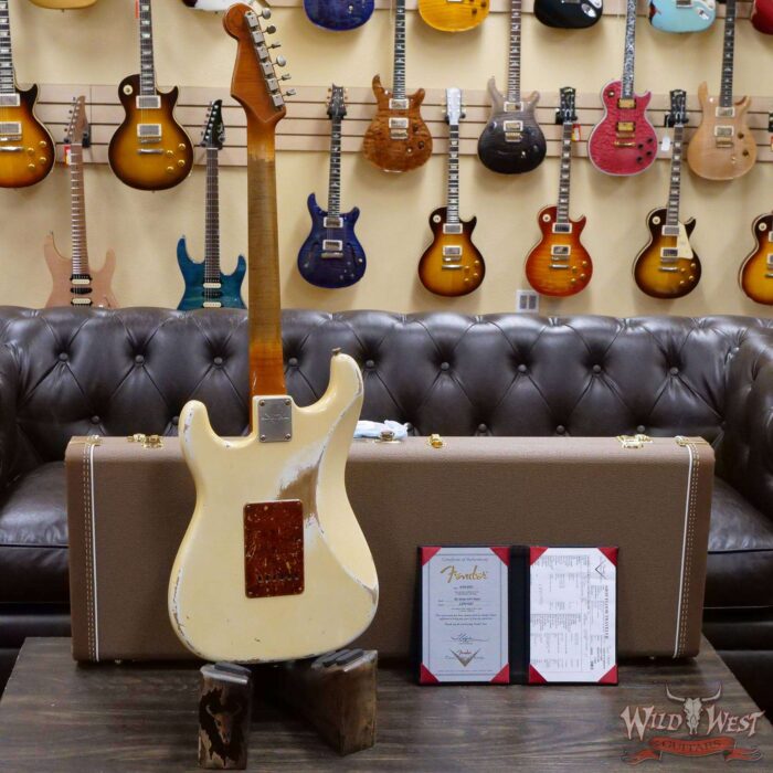Fender Custom Shop 2021 Summer Event Tony Corona Apprentice Masterbuilt 1960 Stratocaster Josefina Hand-Wound Pickups 3A Flame Neck Heavy Relic Vintage White - Image 10