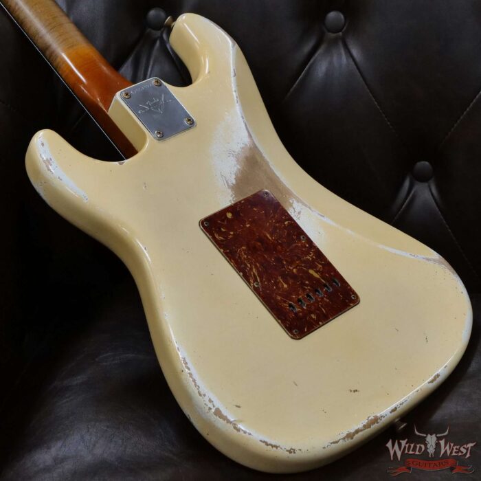 Fender Custom Shop 2021 Summer Event Tony Corona Apprentice Masterbuilt 1960 Stratocaster Josefina Hand-Wound Pickups 3A Flame Neck Heavy Relic Vintage White - Image 12