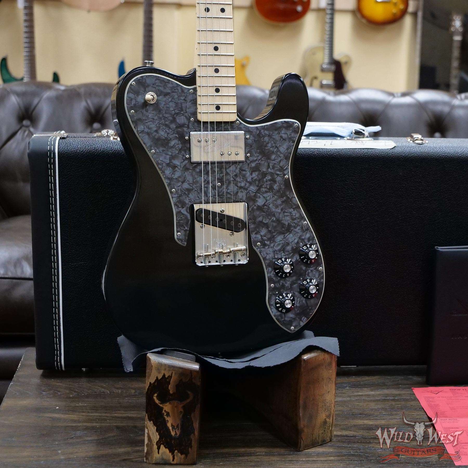 fendercs-mbcf-1972telecustomcc-r00246-d2__wwg.jpg Fender Custom Shop Chris Fleming Masterbuilt 1972 Telecaster Custom Maple Fingerboard Closet Classic Black - Image 7