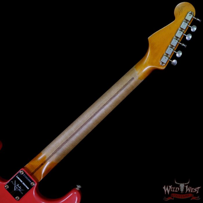 Fender Custom Shop Carlos Lopez Masterbuilt 1956 Ash Stratocaster Hand-Wound Pickups Relic Fiesta Red - Image 5