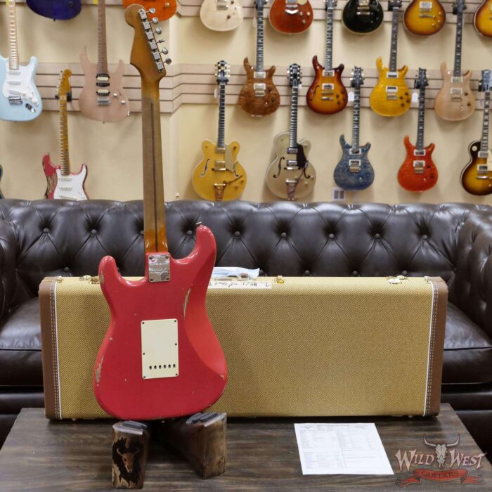 Fender Custom Shop Carlos Lopez Masterbuilt 1956 Ash Stratocaster Hand-Wound Pickups Relic Fiesta Red - Image 10