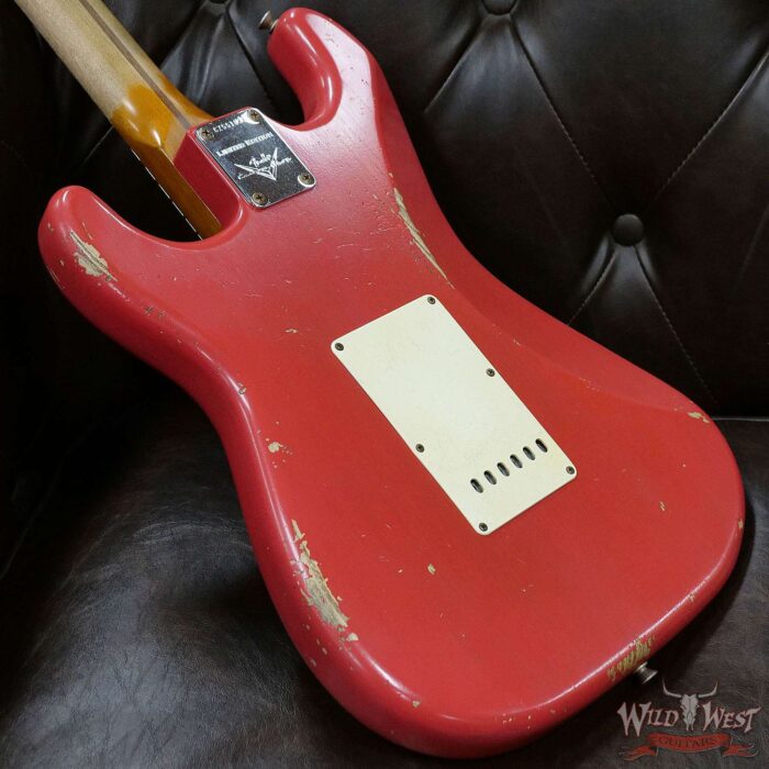 Fender Custom Shop Carlos Lopez Masterbuilt 1956 Ash Stratocaster Hand-Wound Pickups Relic Fiesta Red - Image 12