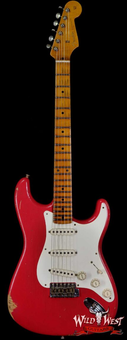 Fender Custom Shop Carlos Lopez Masterbuilt 1956 Ash Stratocaster Hand-Wound Pickups Relic Fiesta Red