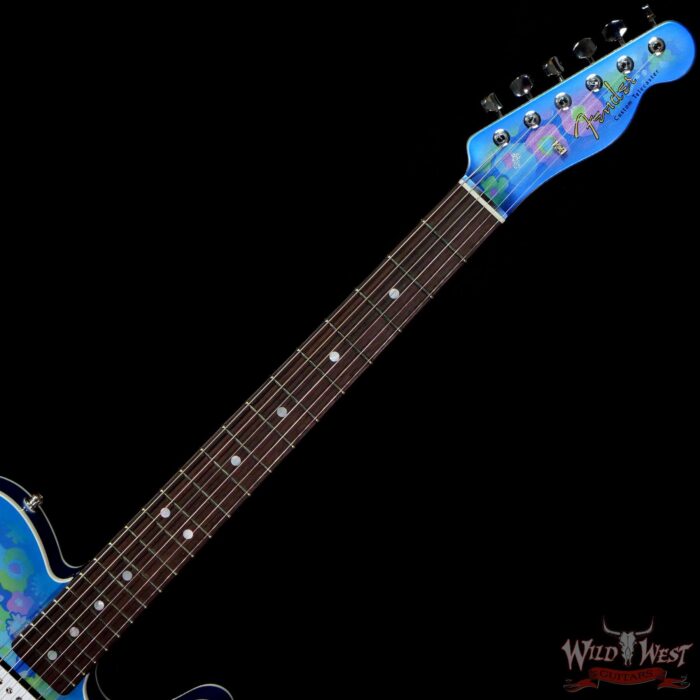 Fender Custom Shop Carlos Lopez Masterbuilt 1967 Ash Telecaster Custom HH Roasted Maple Neck NOS Blue Flower - Image 4