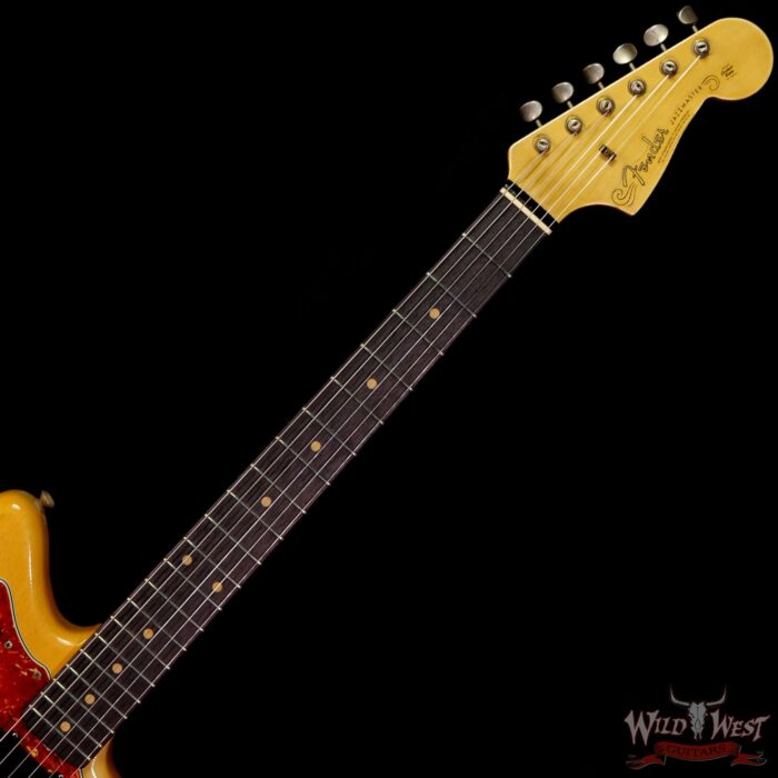 Fender Custom Shop Carlos Lopez Masterbuilt 1962 Jazzmaster Hand-Wound Pickups Journeyman Relic Super Faded Aged Olympic White - Image 4