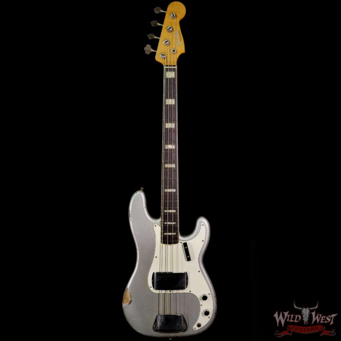 Fender Custom Shop Carlos Lopez Masterbuilt 60’s Precision Bass P-Bass Josefina Hand-Wound Pickup Relic Inca Silver - Image 3